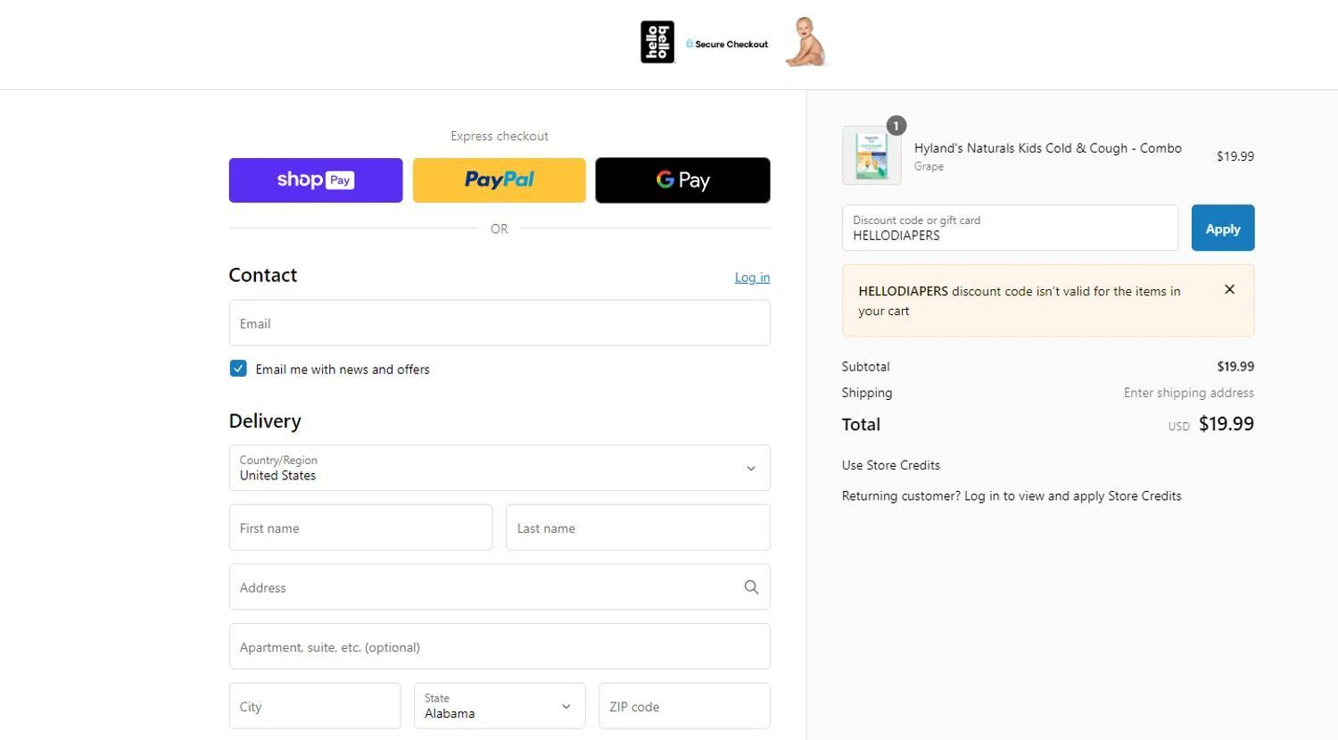 How to apply Hello Bello coupon code